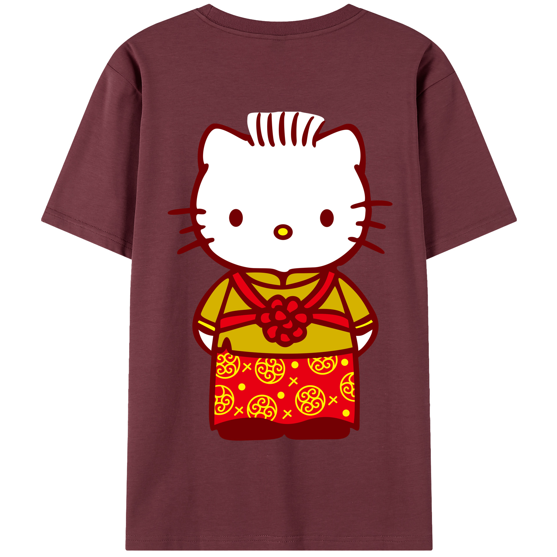 （画像用） Hello Kitty ハローキティ 綿100％半袖Tシャツ（背面プリント）